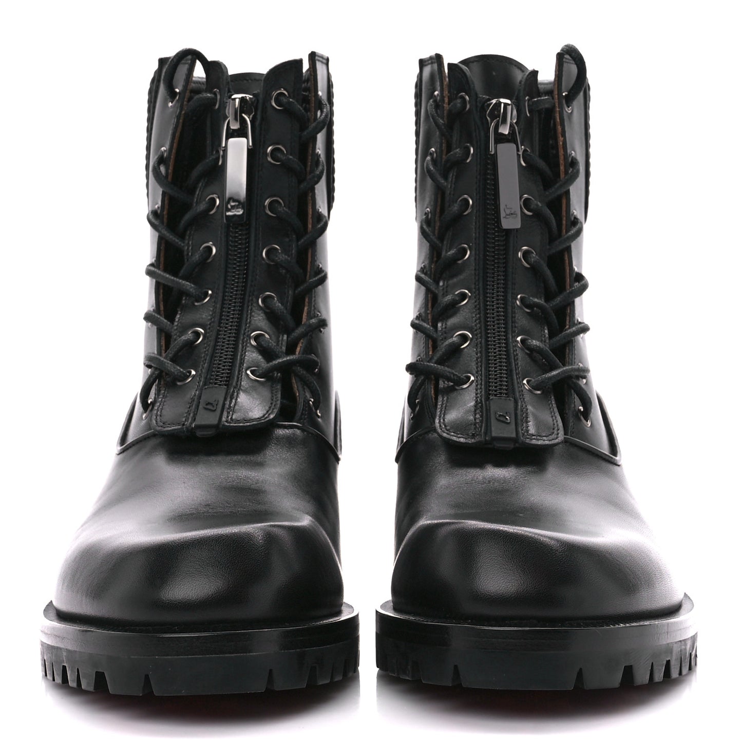 Calfskin Mens Moscou Flat Boots 42 Black