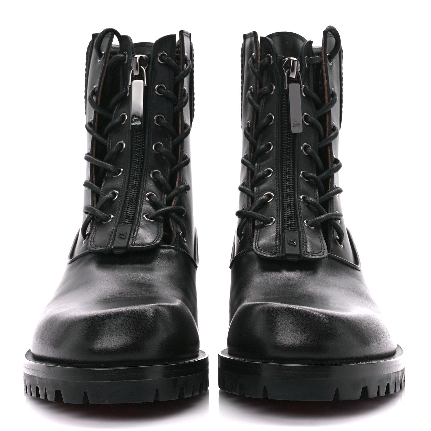 Christian Louboutin Calfskin Mens Moscou Flat Boots 42 Black 2 of 7