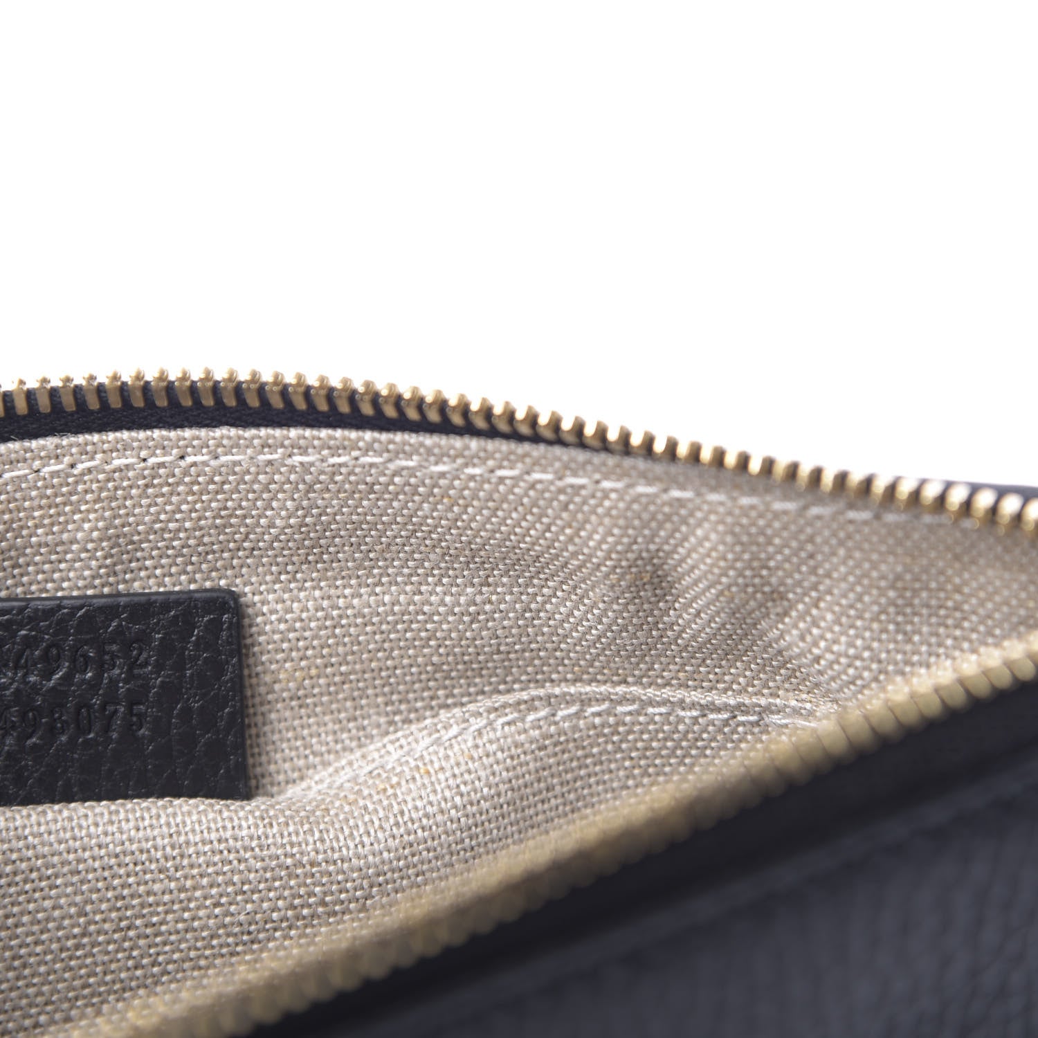 Gucci Pebbled Calfskin Large Bamboo Clutch Black 7 of 7