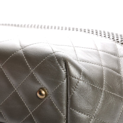 Chanel Calfskin Perforated Up In The Air North South Tote Gold 9 of 11