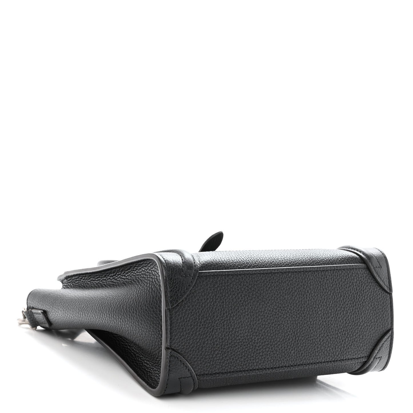 Drummed Calfskin Nano Luggage Black