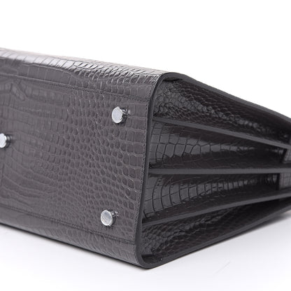 Saint Laurent Crocodile Embossed Small Sac De Jour Asphalt 8 of 14