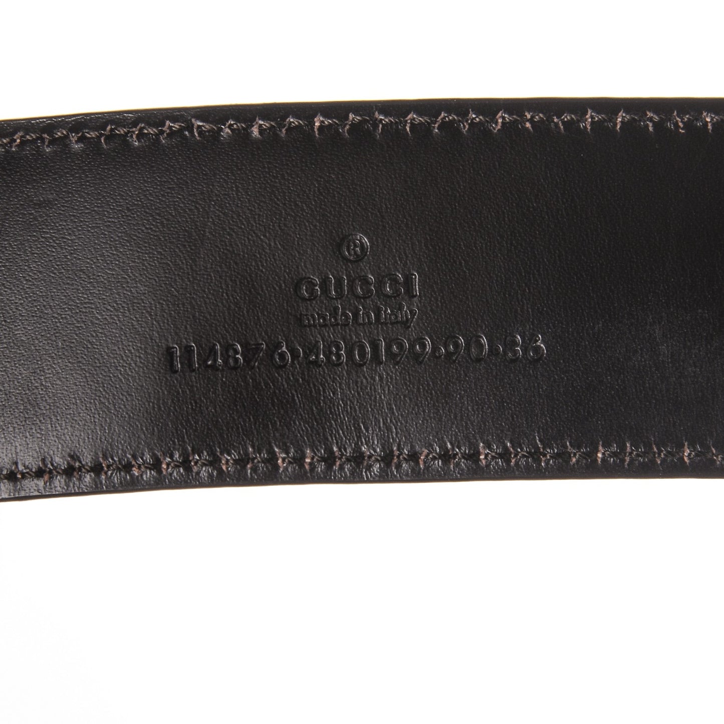 Guccissima Interlocking G Belt 90 36 Dark Red