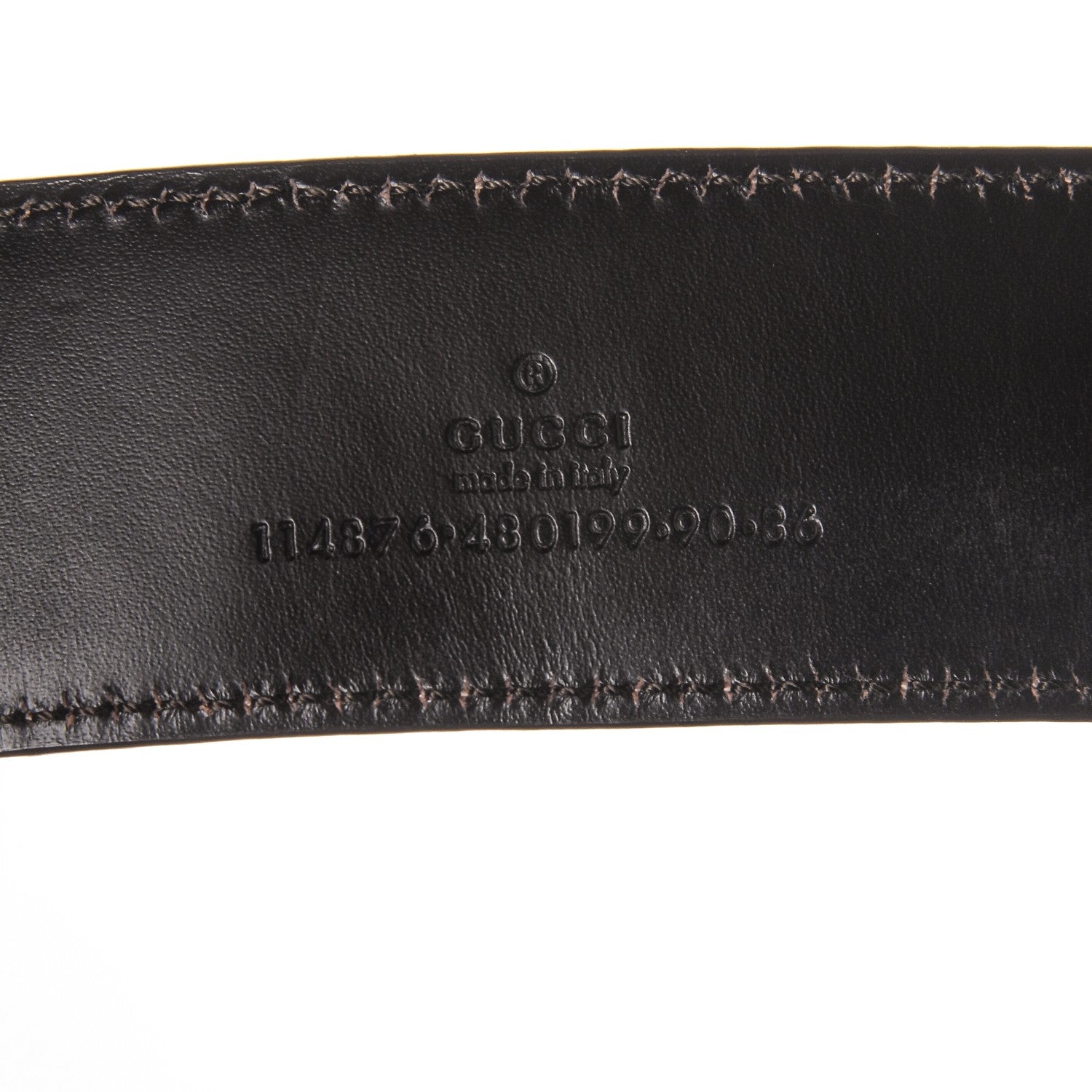 Gucci Guccissima Interlocking G Belt 90 36 Dark Red 5 of 6