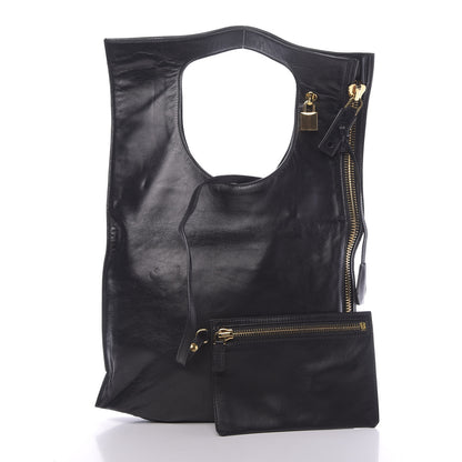 Tom Ford Ramskin Small Alix Padlock Zip Shoulder Bag Black 3 of 15