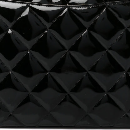 Chanel Patent Quilted CC Shoulder Bag Black 10 of 13