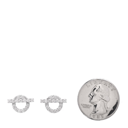 Hermes 18K White Gold Diamond Finesse Earrings 2 of 6