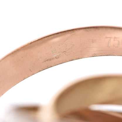 Cartier 18K Pink Yellow White Gold Small Les Must De Trinity Ring 48 4.5 4 of 4