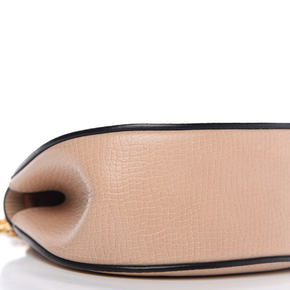 Chloe Grained Calfskin Lambskin Nano Bi-Color Drew Shoulder Bag Powder Beige Caramel 6 of 9