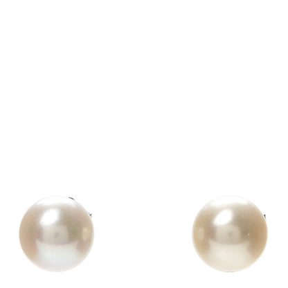 Tiffany Sterling Silver Freshwater Pearl 7-8mm Ziegfeld Earrings 1 of 5