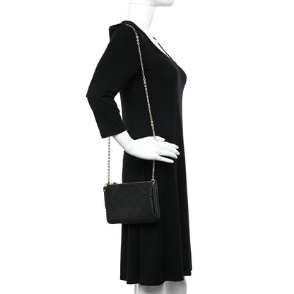 Louis Vuitton Empreinte Double Zip Pochette Black 3 of 10