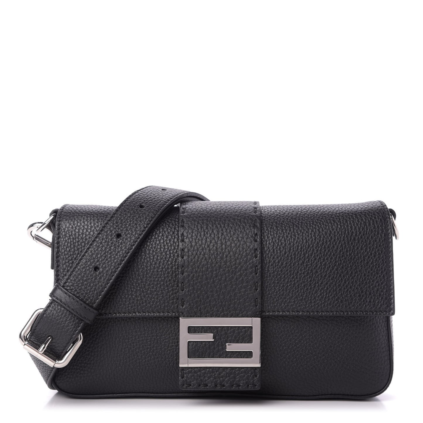Cuoio Romano Selleria Belt Baguette Bag Black