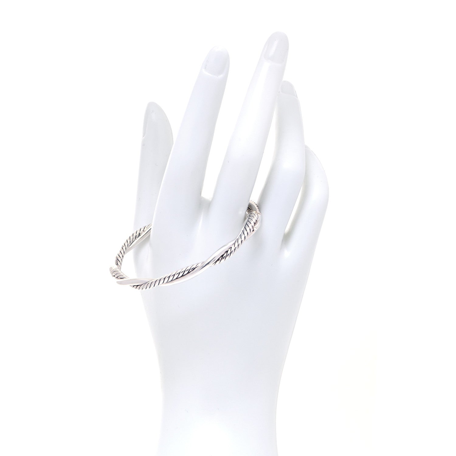 David Yurman Sterling Silver Diamond Infinity Bracelet 3 of 8