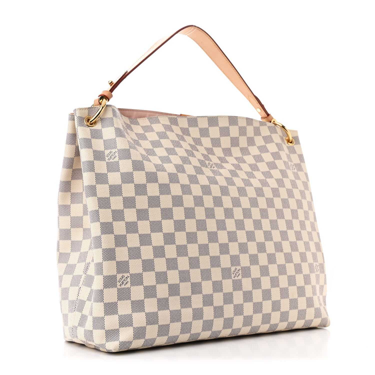 Louis Vuitton Damier Azur Graceful MM Rose Ballerine 3 of 9