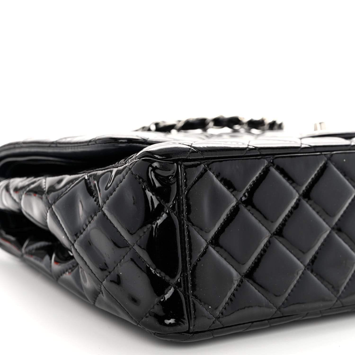 Chanel Patent Quilted Maxi Double Flap Black 9 of 10