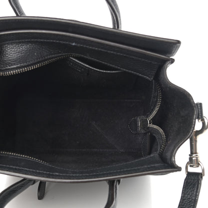Celine Drummed Calfskin Nano Luggage Black 5 of 22