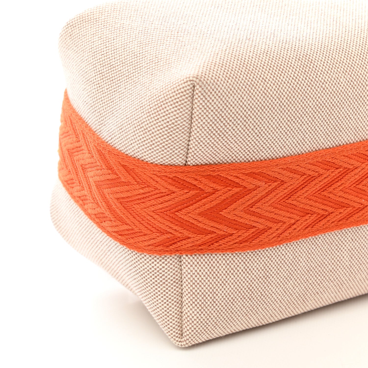 Hermes Canvas Small Bride-A-Brac Pouch Natural Orange 8 of 9
