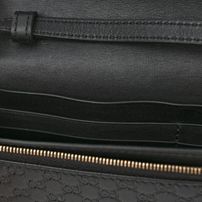 Gucci Microguccissima Crossbody Wallet Black 10 of 14