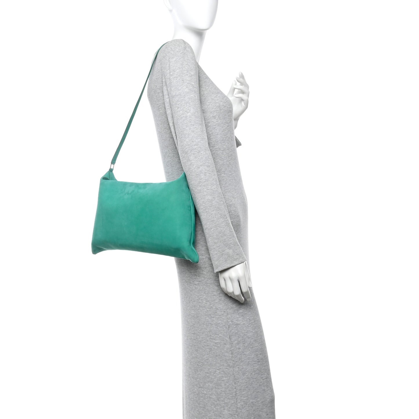 Nubuck Large Morgan Shoulder Bag Fern