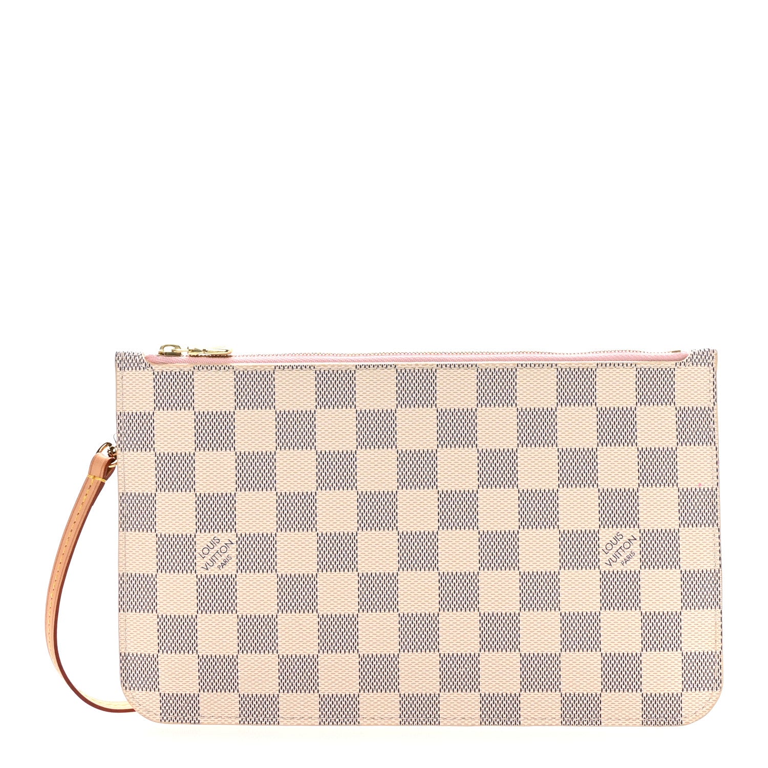 Louis Vuitton Damier Azur Neverfull MM GM Pochette Rose Ballerine 1 of 7