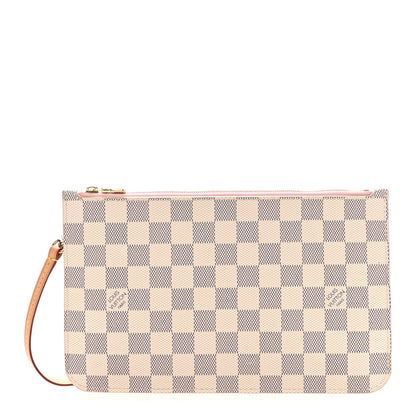 Louis Vuitton Damier Azur Neverfull MM GM Pochette Rose Ballerine 1 of 7