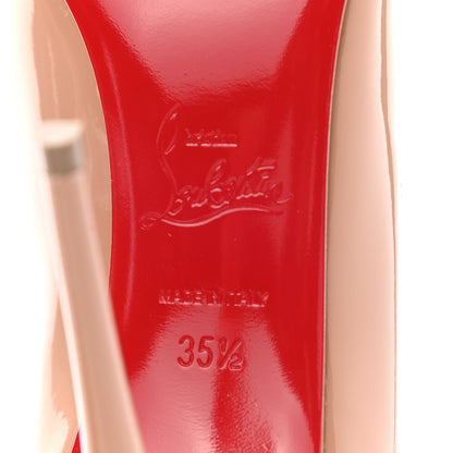 Christian Louboutin Patent Kate 100 Pumps 35.5 Nude 6 of 8
