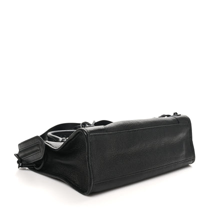 Balenciaga Chevre Black Metallic Edge Hardware S City Black 4 of 9
