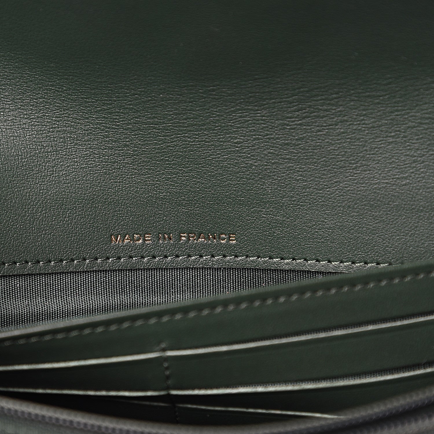 Chanel Caviar Quilted Large Boy Gusset Flap Wallet Green 6 of 11