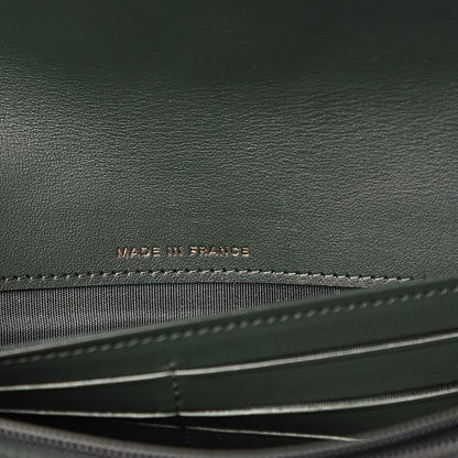 Chanel Caviar Quilted Large Boy Gusset Flap Wallet Green 6 of 11
