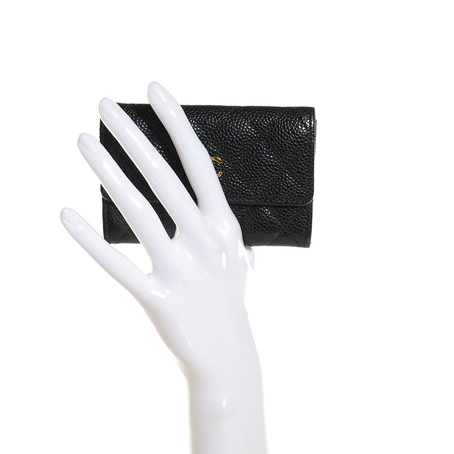 Chanel Caviar Quilted Flap Card Holder Black 2 of 8