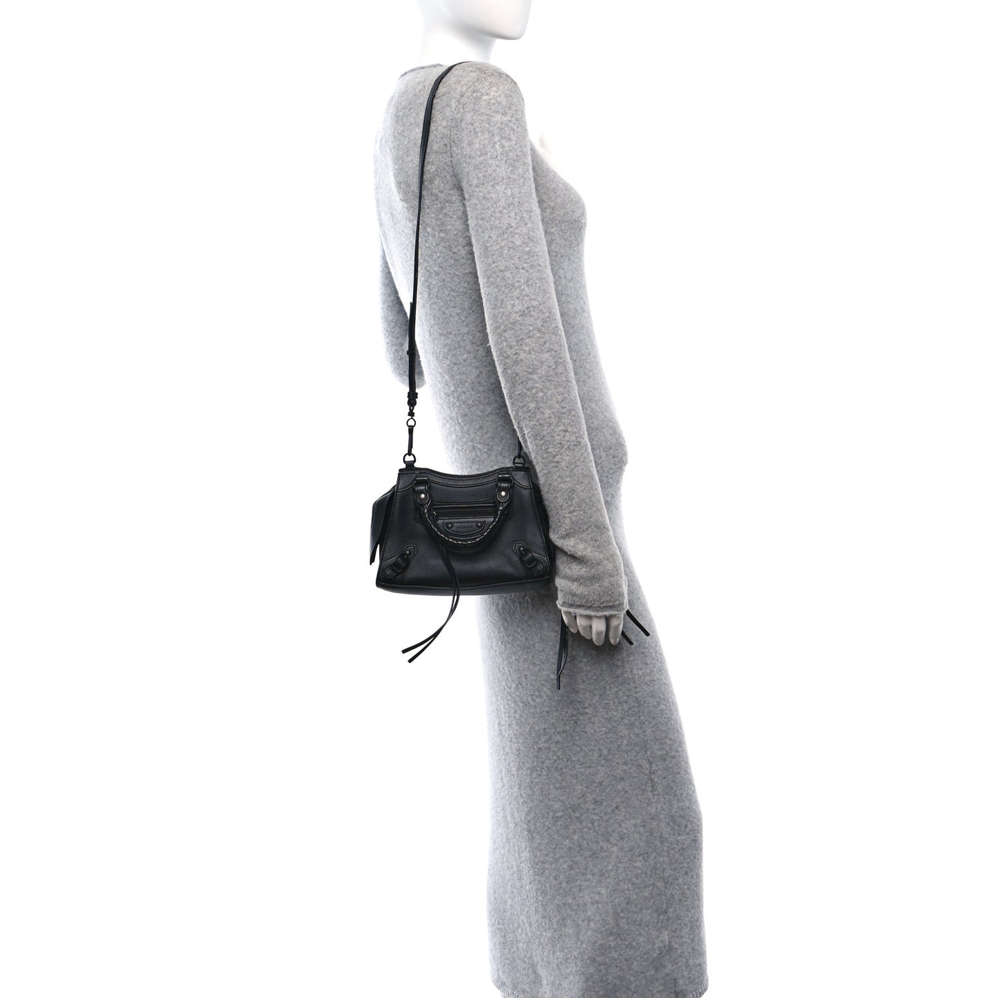 Smooth Calfskin Neo Classic Black Hardware Mini City Black