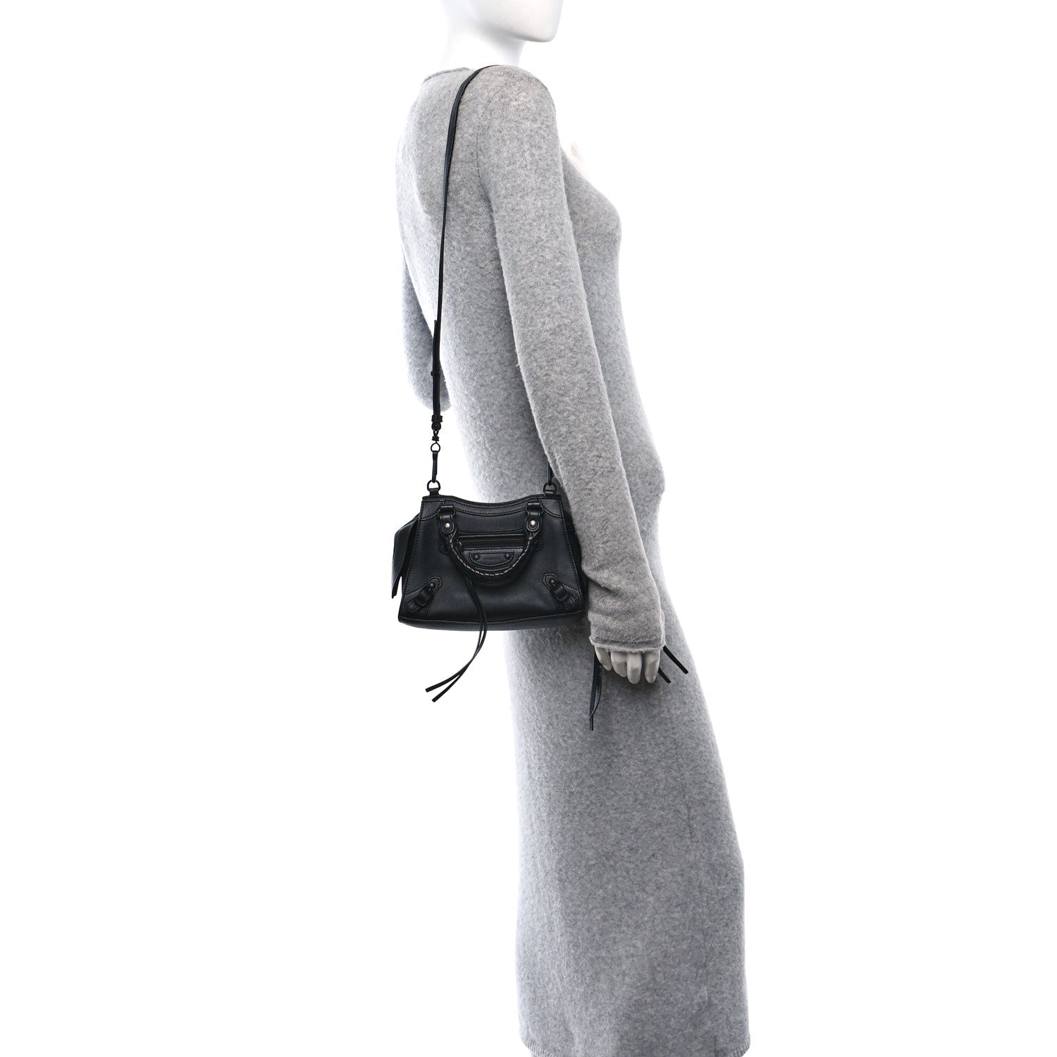 Balenciaga Smooth Calfskin Neo Classic Black Hardware Mini City Black 2 of 11