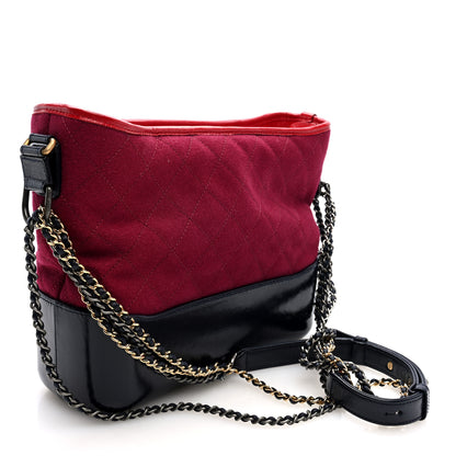 Chanel Wool Calfskin Quilted Medium Gabrielle Hobo Red 3 of 10