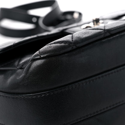 Chanel Lambskin Quilted Messenger Bag Black 7 of 21