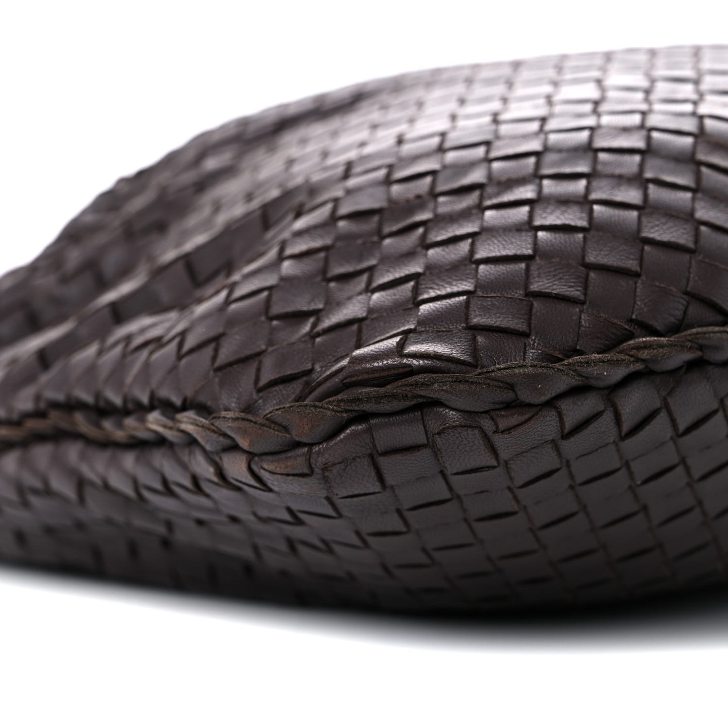 Nappa Intrecciato Large Veneta Hobo Ebano