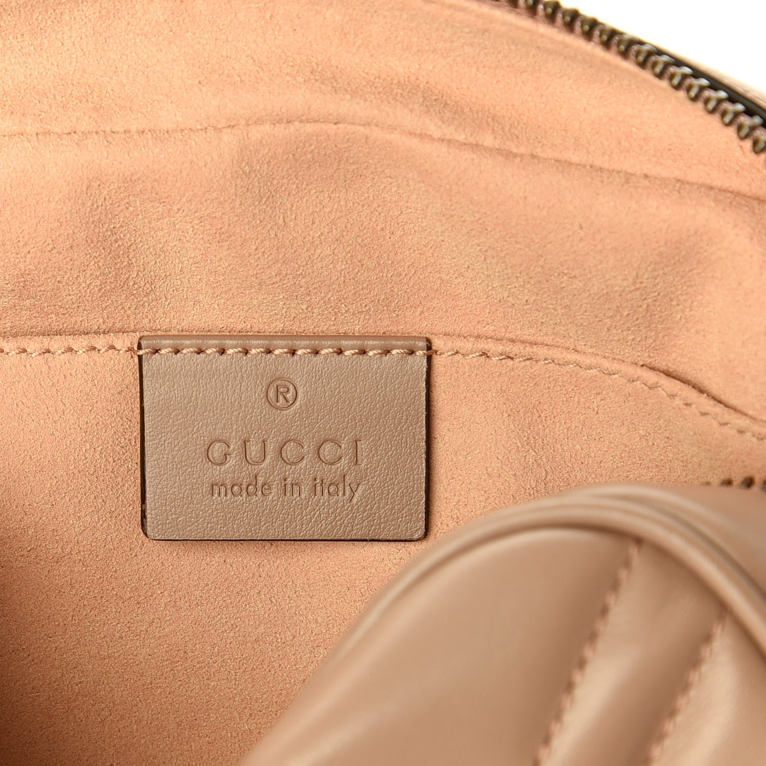 Gucci Calfskin Matelasse Mini GG Marmont Chain Shoulder Bag Porcelain Rose 6 of 8