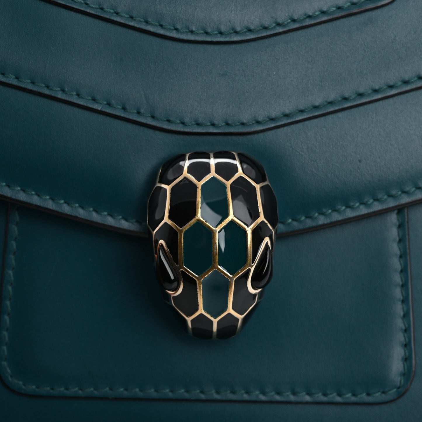 Calfskin Small Serpenti Forever Snake Strap Crossbody Bag Emerald Green