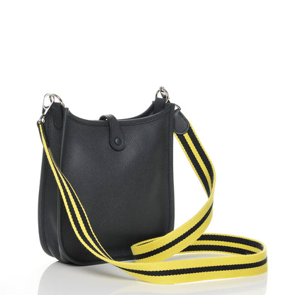 Hermes Epsom Amazone Evelyne TPM Bleu Indigo Lime 3 of 7