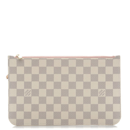 Louis Vuitton Damier Azur Neverfull MM GM Pochette Rose Ballerine 1 of 8