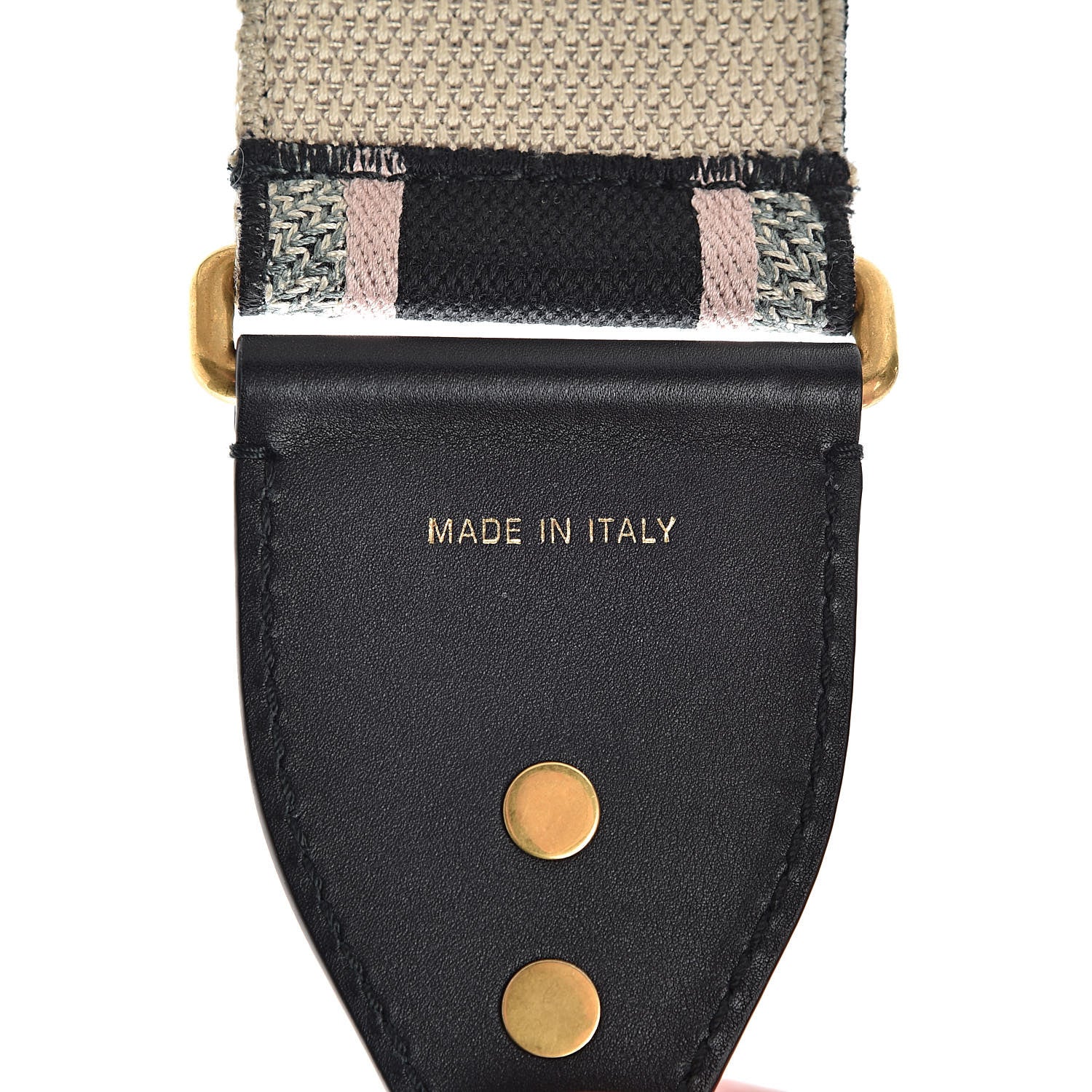Christian Dior Canvas Embroidered Shoulder Strap Rose Multicolor 4 of 5