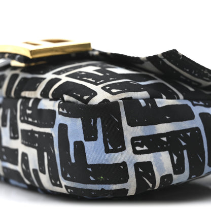 Fendi X JOSHUA VIDES Nylon FF Cloudy Mini Belt Baguette Bag White Celeste Black 10 of 10