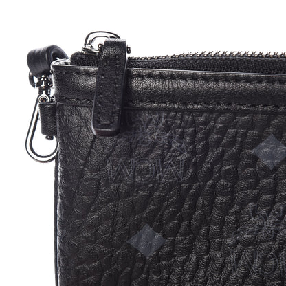 MCM Visetos Liz Shopper Tote Pouch Black 10 of 10