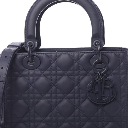 Christian Dior Ultra Matte Calfskin Cannage Medium Lady Dior Blue 9 of 11