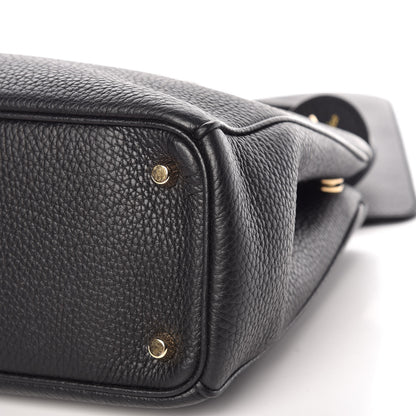 Christian Dior Bullcalf Medium Diorissimo Tote Black Rose Indien 10 of 11