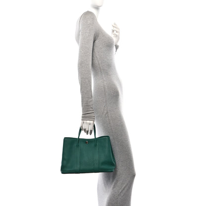 Hermes Negonda Garden Party Tote 30 TPM Malachite 2 of 10