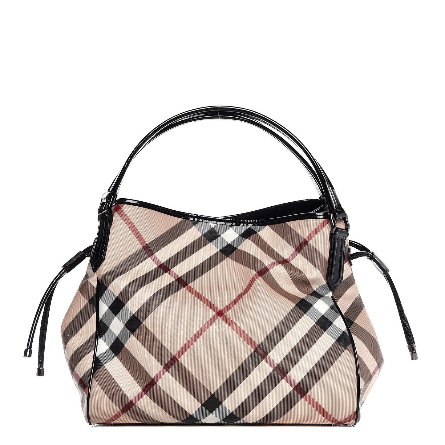 Patent Nova Check Small Bilmore Tote Black