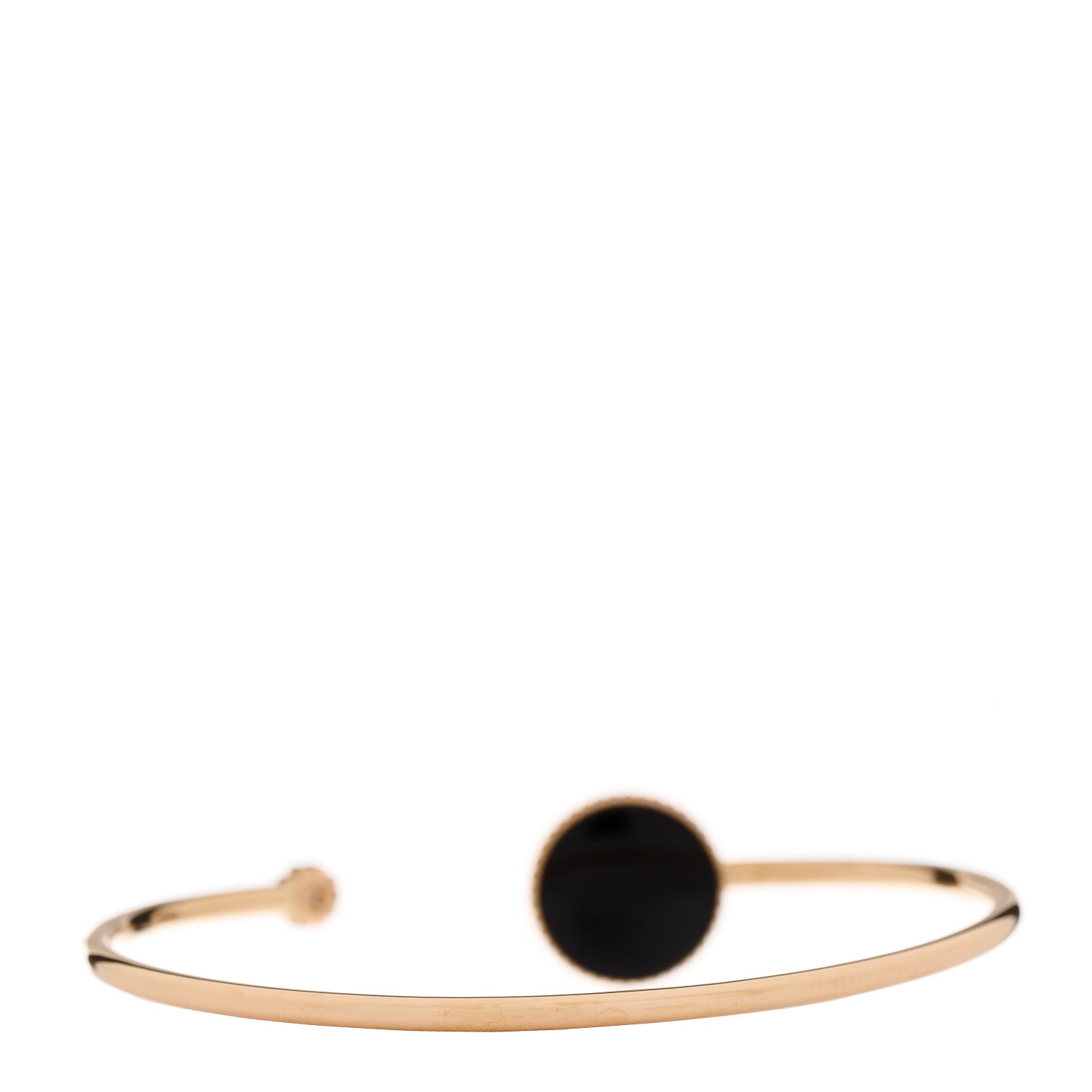 Christian Dior 18K Rose Gold Diamond Black Onyx Rose Des Vents Cuff Bracelet 3 of 5