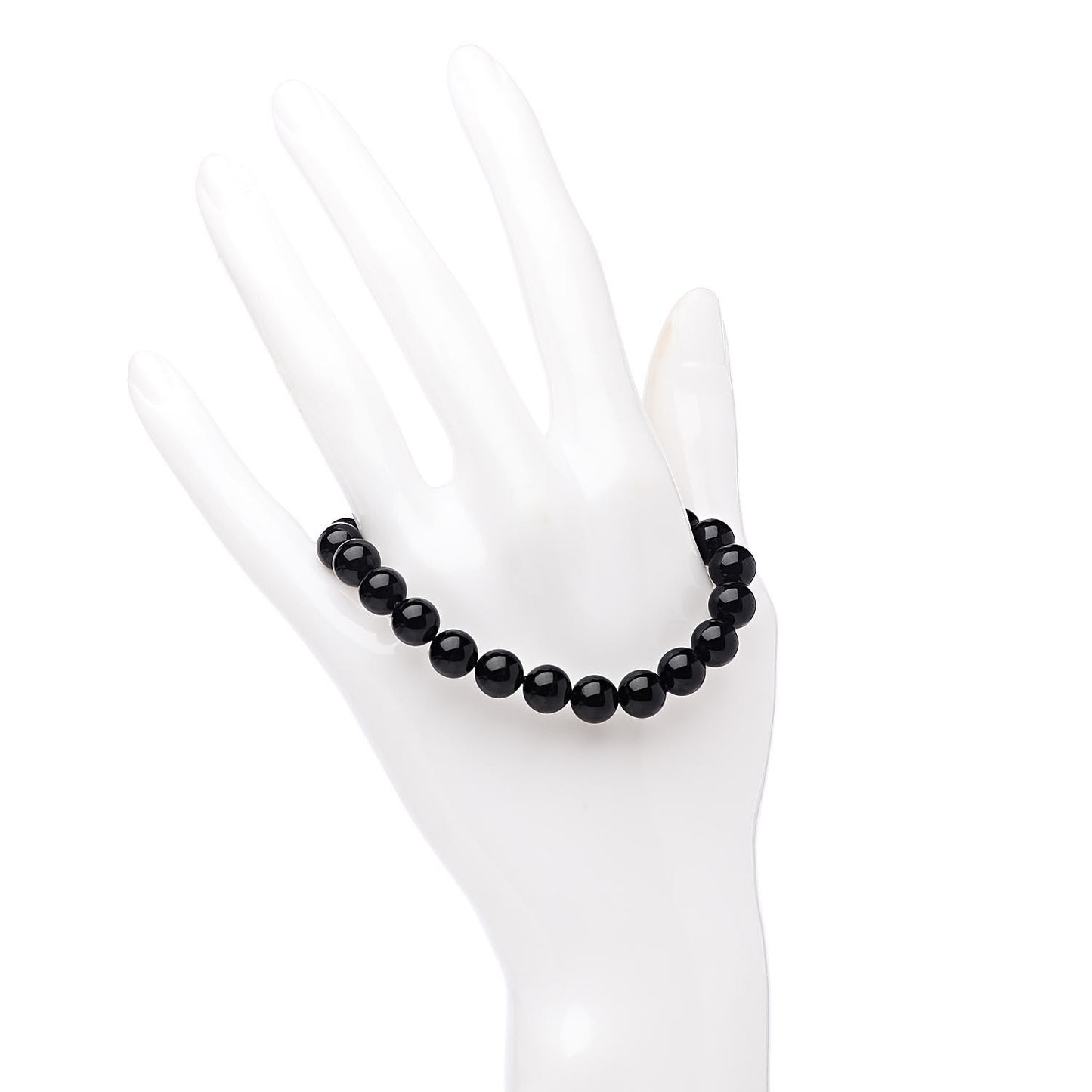 Sterling Silver Black Onyx Bead Toggle Bracelet