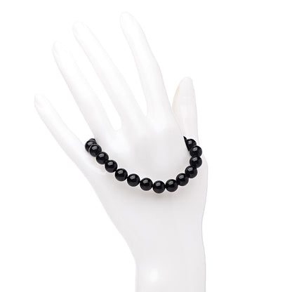 Tiffany Sterling Silver Black Onyx Bead Toggle Bracelet 2 of 5