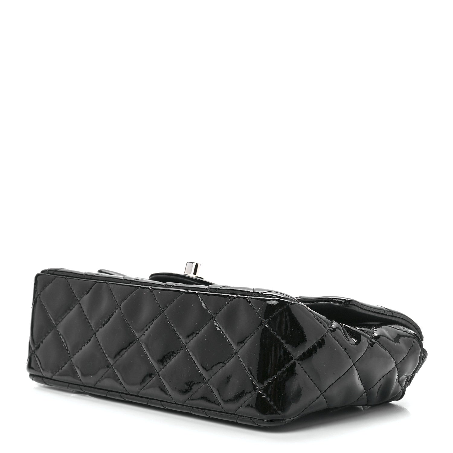 Chanel Patent Calfskin Quilted Mini Rectangular Flap Black 10 of 12